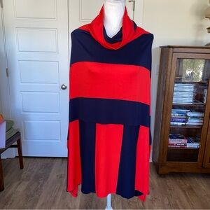 GAP Navy Blue Viscose Poncho Coverup Size Small